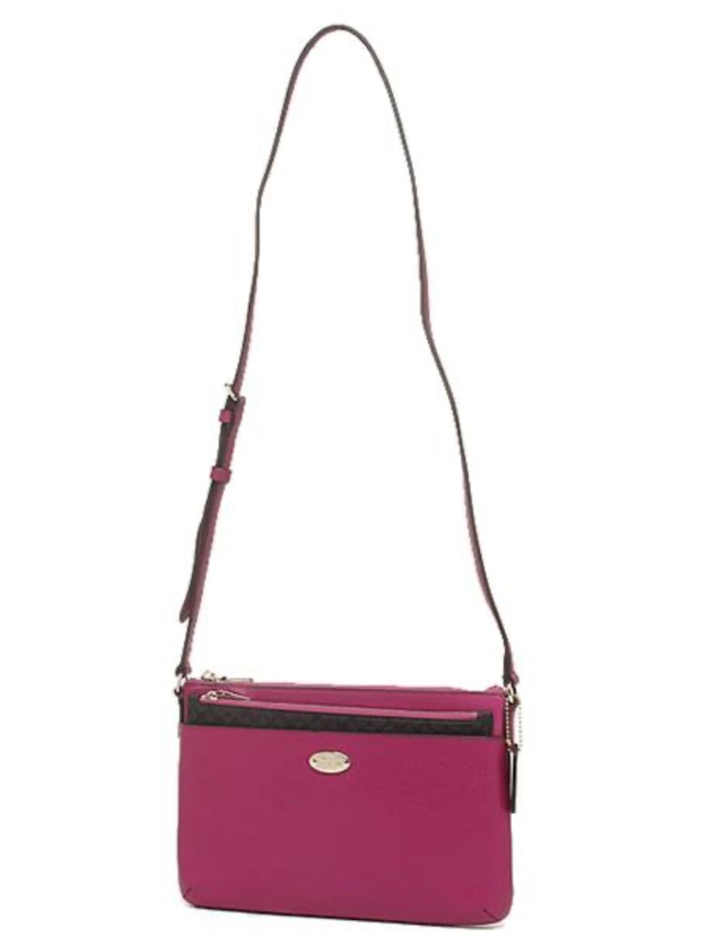 Coach East/West Pop Sunset Red Crossbody Including Removable Coach Pouch - Picture 5 of 12